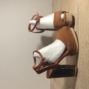 New Free People X Jeffrey Campbell Magic Hour Brown Suede Platform Us 7.5